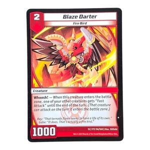 Blaze Darter Fire Bird Trading Card